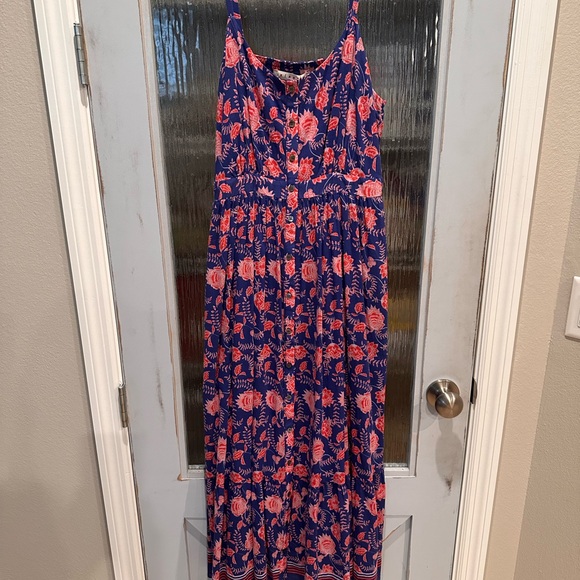 NWT XiRENA Vibrant Bardot Bleu Fleur Floral Midi Dress (Size Small) - Picture 4 of 14